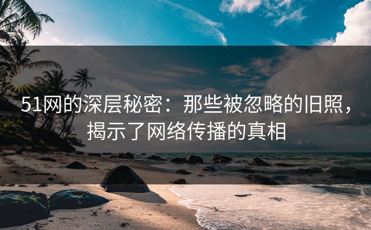 51网的深层秘密：那些被忽略的旧照，揭示了网络传播的真相